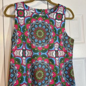 JADE DRESS SLEEVELESS AND STRAPPY SEXY BACK BRIGHT COLORS BEAUTIFUL LARGE